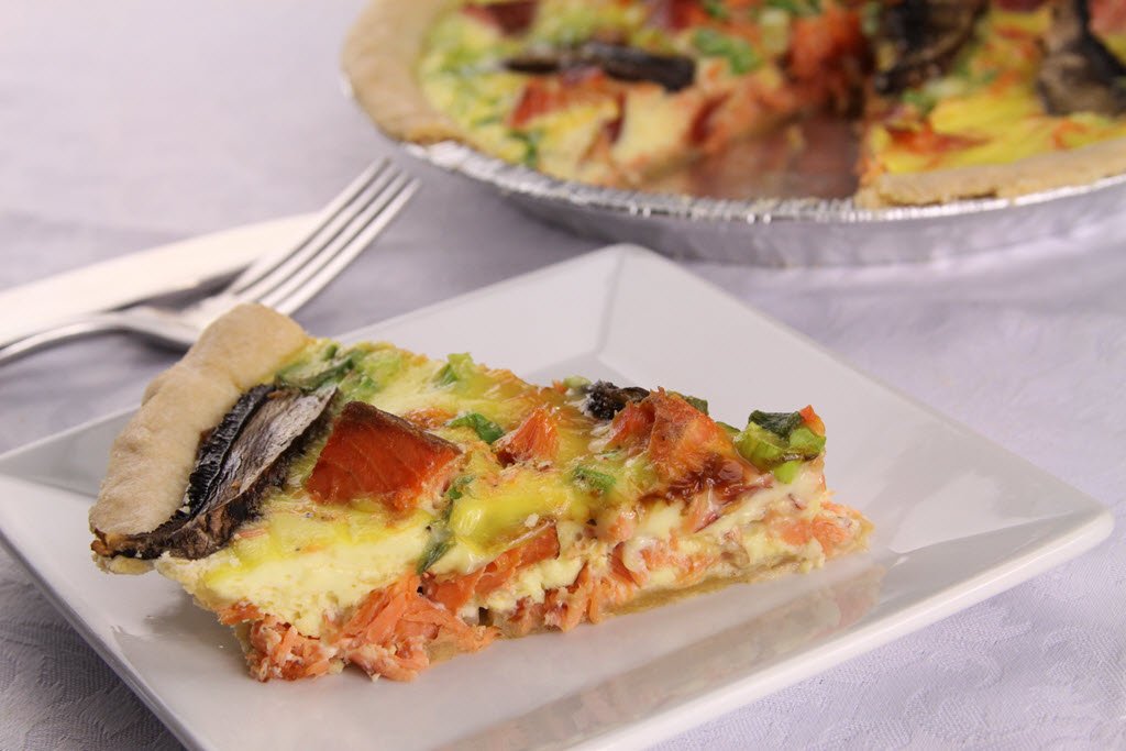 Smoked Salmon & Goat Cheese Quiche